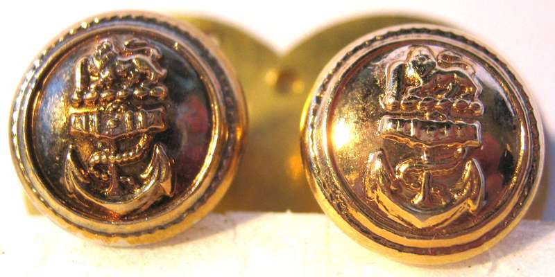 OLD S.A. NAVY PAIR OF SHOULDER STRAP BUTTONS IN UNUSED CONDITION