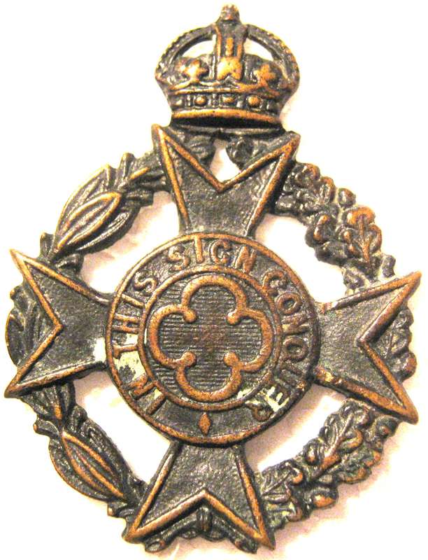 WW2 RHODESIA CHAPLAINS KINGS CROWN CAP BADGE NO LUGS OTHERWISE GOOD CONDITION