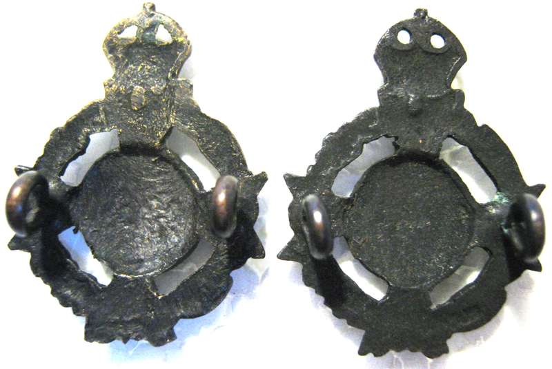 PAIR OF WW2 BRITISH ARMY CHAPLAINS COLLAR BADGES WITH LUGS IN GOOD CONDITION