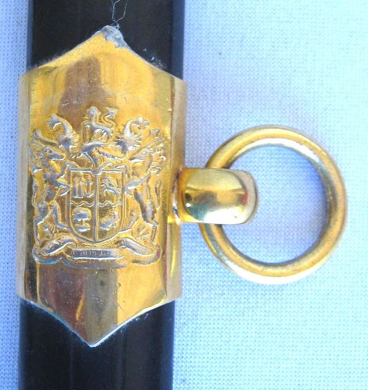 SAAF CEREMONIAL DAGGER WITH BELT, OLD S.A. COAT OF ARMS MADE BY WKC SOLINGEN