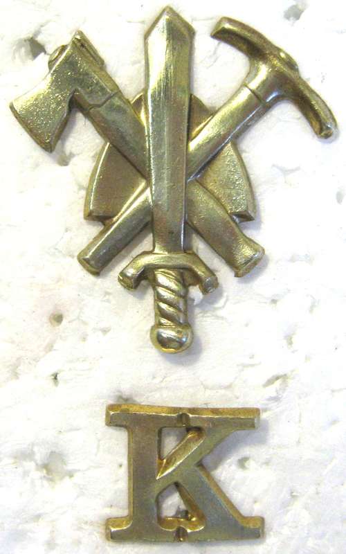 WW2 FINLAND ENGINEERS SCHOOL WITH "K" INDICATING WHICH UNIT IT'S FROM AND THIS WAS ABANDONED IN WW2