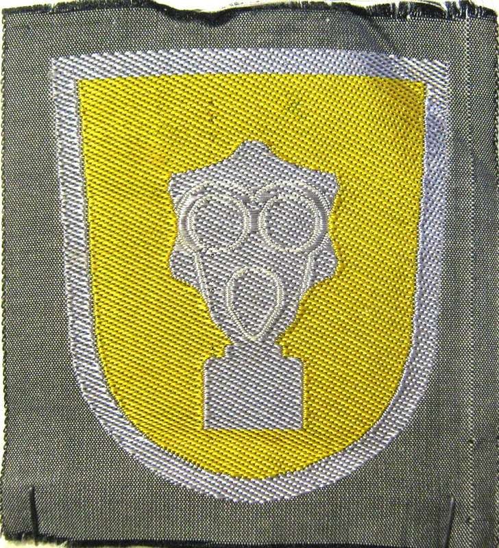WW2 FINLAND ORIGINAL MILITARY CHEMICAL CORPS CLOTH BADGE IN UNUSED CONDITION