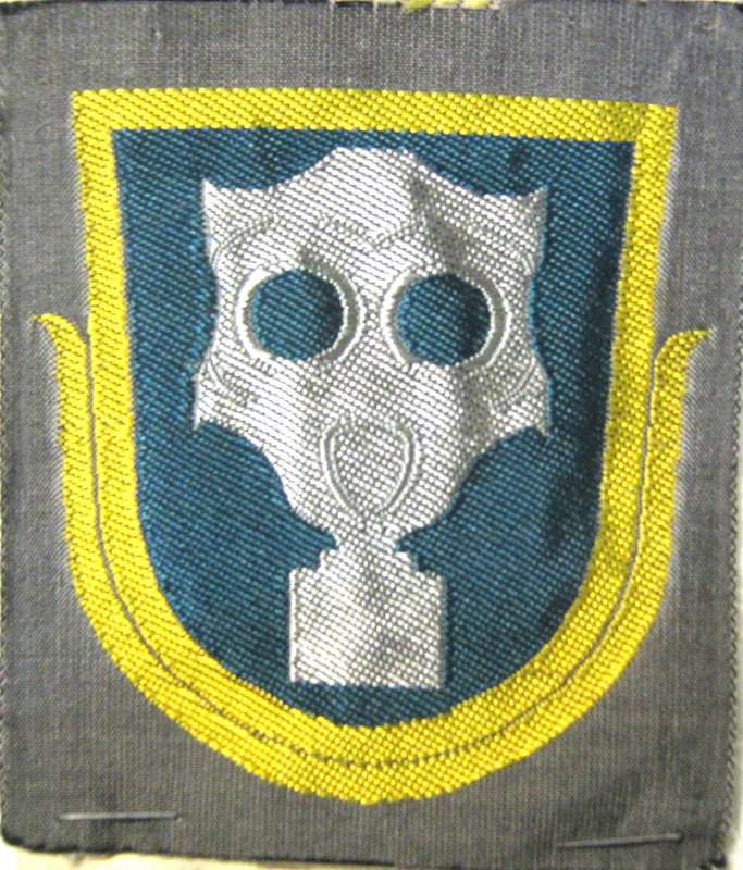 WW2 FINLAND ORIGINAL MILITARY ANTI ABC WEAPONS CLOTH BADGE IN UNUSED CONDITION