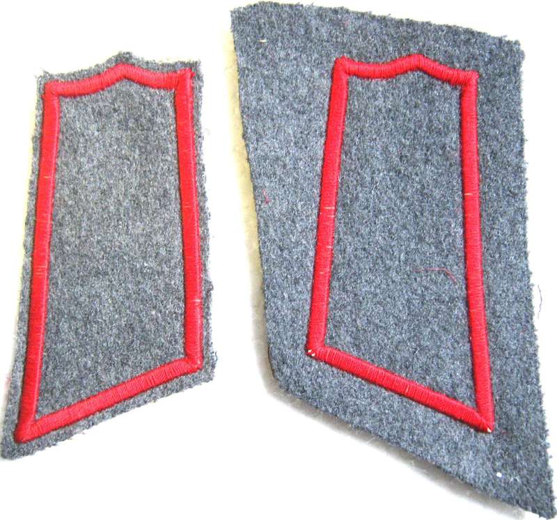 WW2 FINLAND ORIGINAL PAIR OF FINNISH BORDER GUARD, PRIVATE  COLLAR PATCHES IN UNUSED CONDITION