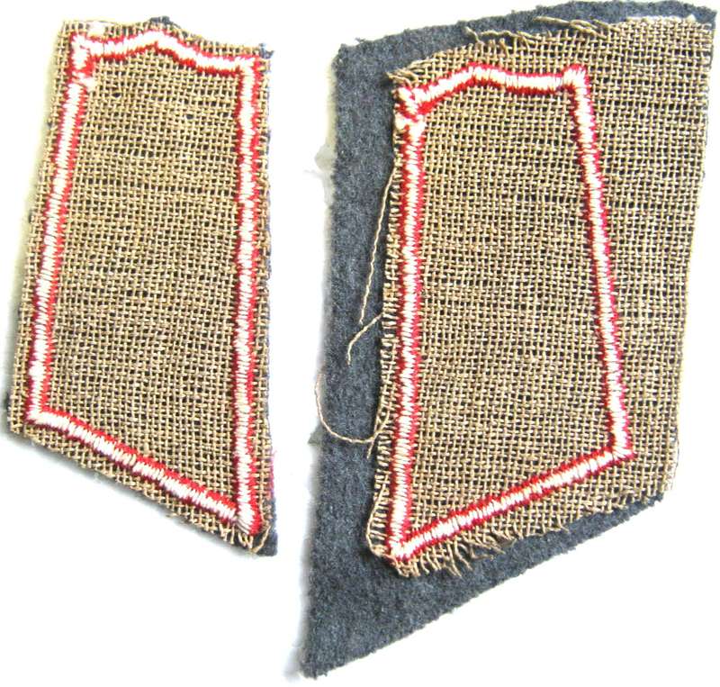 WW2 FINLAND ORIGINAL PAIR OF FINNISH BORDER GUARD, PRIVATE  COLLAR PATCHES IN UNUSED CONDITION