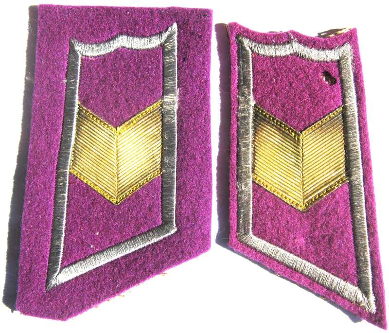 WW2 FINLAND ORIGINAL PAIR OF ASSAULT ENGINEERS SGT MAJOR COLLAR PATCHES IN UNUSED CONDITION