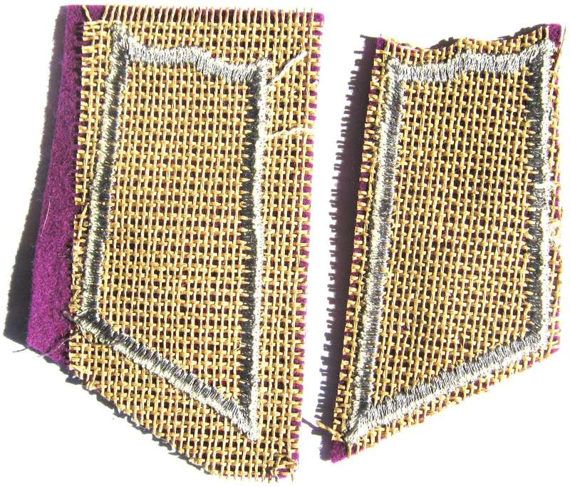 WW2 FINLAND ORIGINAL PAIR OF ASSAULT ENGINEERS SGT MAJOR COLLAR PATCHES IN UNUSED CONDITION