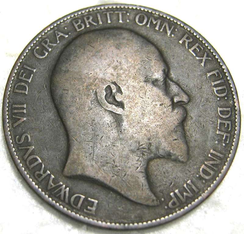 1907 BRITISH ONE PENNY IN GOOD CIRCULATED CONDITION