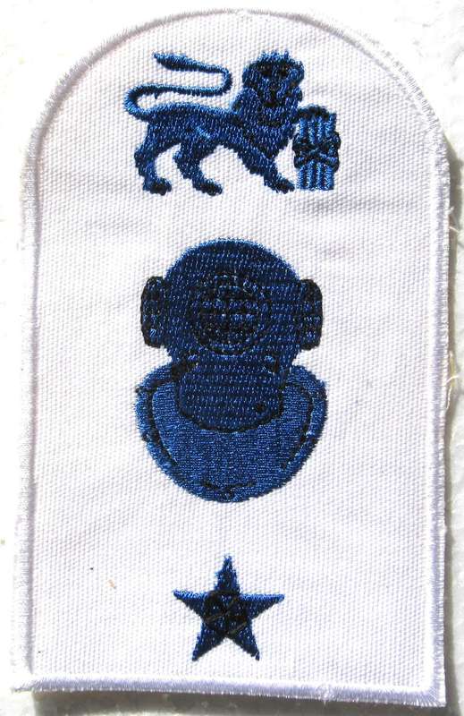 OLD S.A. NAVY DIVER PART 3 SUMMER DRESS SHOULDER BADGE IN UNUSED COND