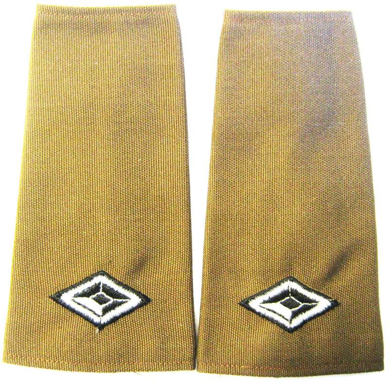 S.W.A.T.F. PAIR OF SECOND LIEUTENANT'S NUTRIA SLIP ON RANKS IN VERY GOOD CONDITION