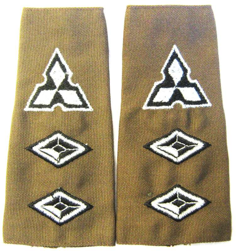 S.W.A.T.F. PAIR OF COLONEL'S NUTRIA SLIP ON RANKS IN VERY GOOD CONDITION