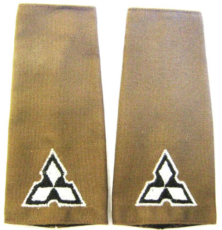 S.W.A.T.F. PAIR OF MAJOR'S NUTRIA SLIP ON RANKS IN VERY GOOD CONDITION