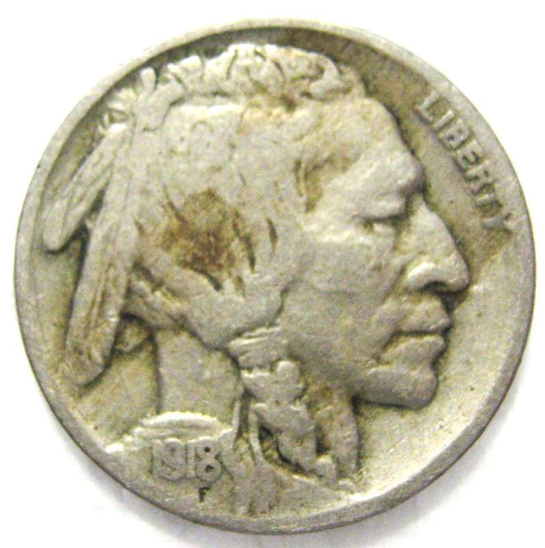 1918 U.S. BAFFALO NICKEL IN GOOD CIRCULATED CONDITION