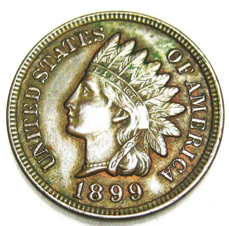 1899 U.S. INDIAN HEAD ONE CENT IN GOOD CIRCULATED CONDITION