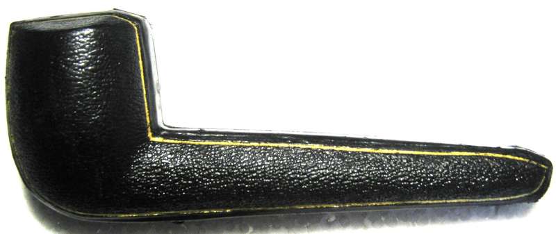 VINTAGE BBB TWO STAR LONDON MADE PIPE CASE IN GOOD USED CONDITION - 16 CM LONG, BOWL HEIGHT 6.5 CM