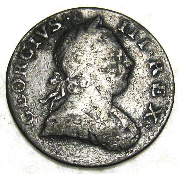 1773 BRITISH GEORGE III HALF PENNY IN GOOD CIRCULATED CONDITION