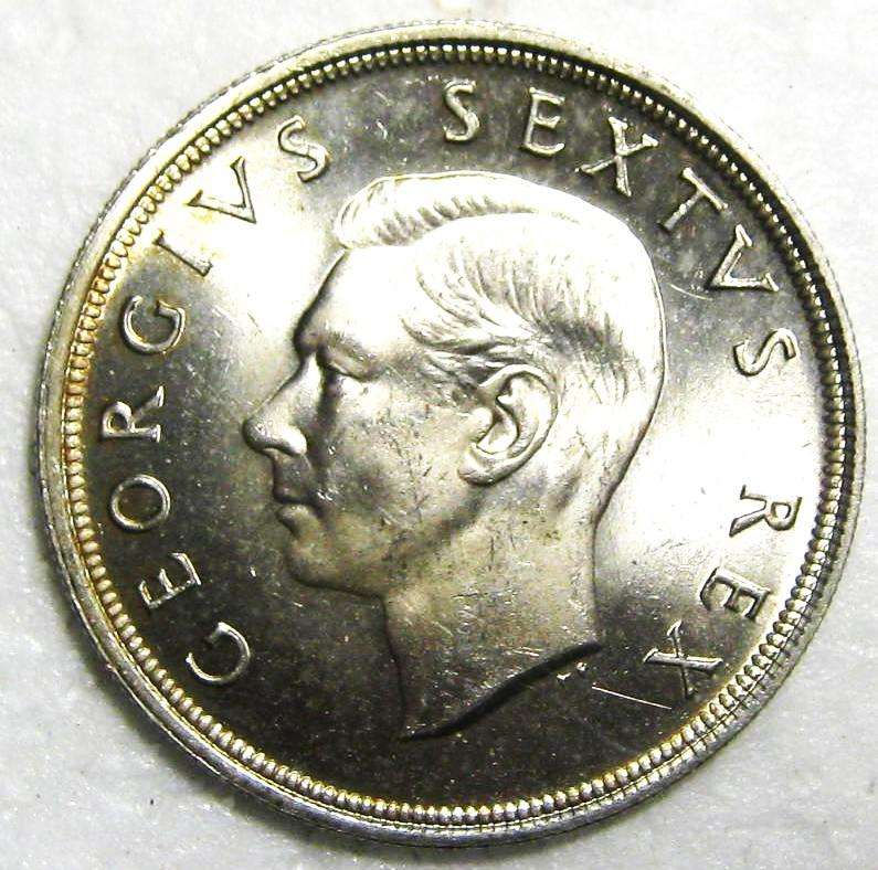 1948 FIVE SHILLINGS (CROWN) 80% SILVER 28.28 GRAMS IN GOOD CIRCULATED CONDITION