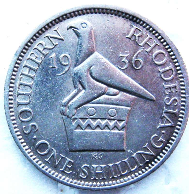 1936 SOUTHERN RHODESIA SILVER ONE SHILLING IN EXCELLENT CONDITION