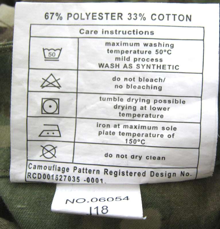 GENUINE MTP CAMO COMBAT PANTS SIZE 34 IN GOOD CONDITION. SEE DIMENTIONS BELOW