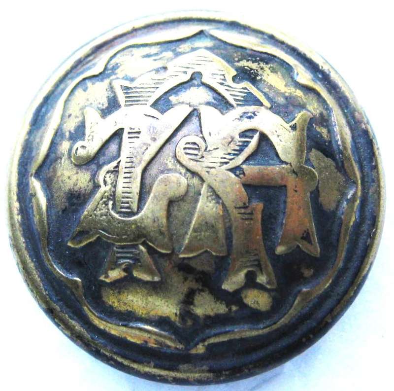 BOER WAR ERA ZAR POLICE BUTTON 24MM WIDE IN GOOD CONDITION