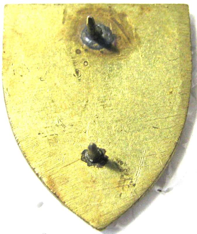 LOGISTICS COMMAND FOB BADGE DARK BLUE TYPE WITH PINS IN GOOD USED CONDITION