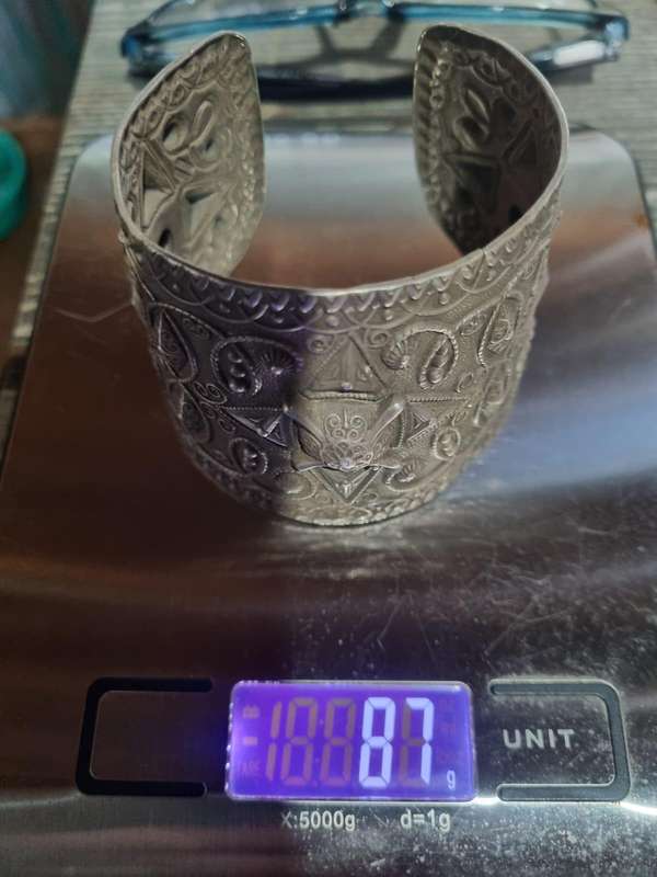Intricately engraved Sterling Silver Arm Cuff