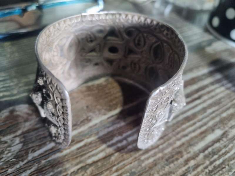 Intricately engraved Sterling Silver Arm Cuff