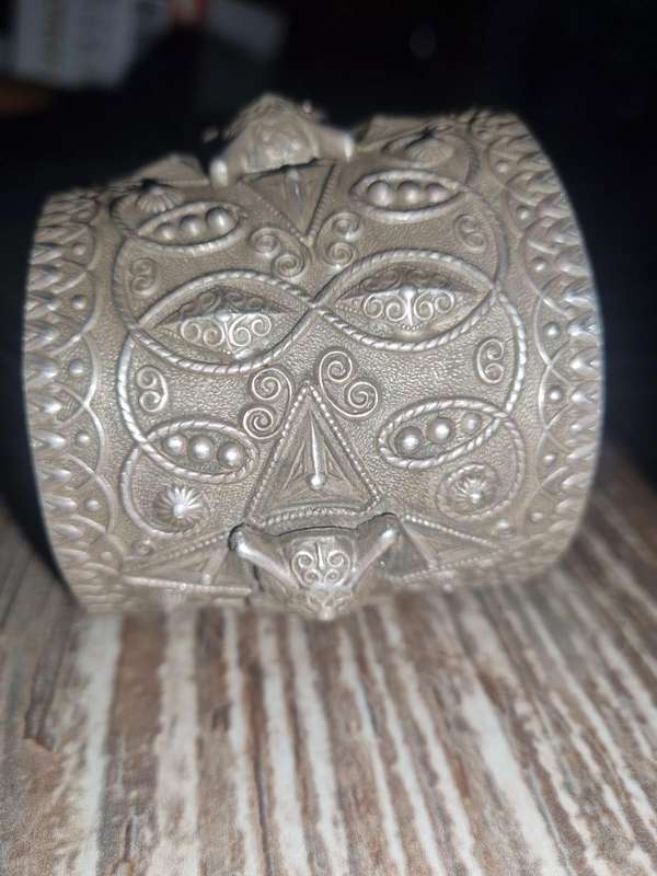 Intricately engraved Sterling Silver Arm Cuff