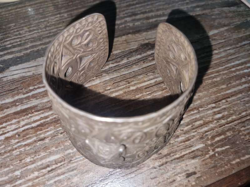Intricately engraved Sterling Silver Arm Cuff
