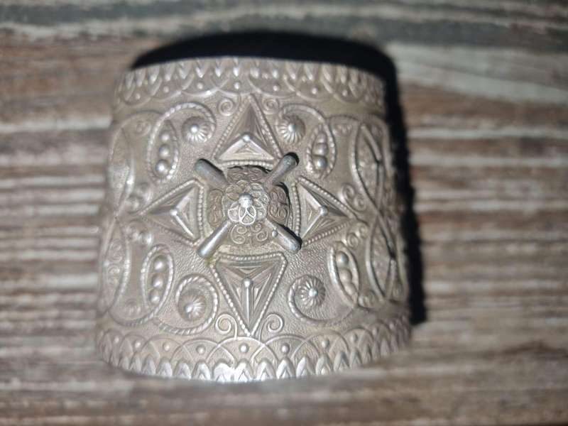 Intricately engraved Sterling Silver Arm Cuff