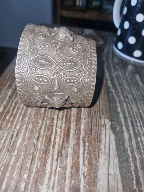 Intricately engraved Sterling Silver Arm Cuff