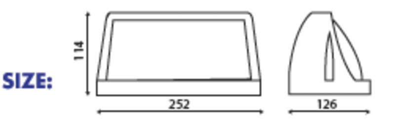 O-Lite Aluminium 20W Full LED IP65 Outdoor Rectangular Bulkhead White light fitting