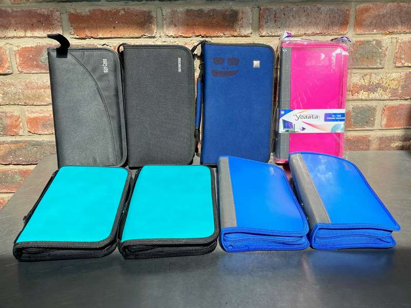 CD / DVD wallet Bag Lot, 7x secondhand, 1x new