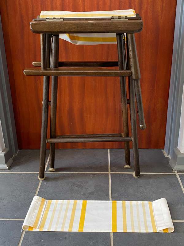 Directors chair , film set chair, foldable vintage 70s , wooden chair, kino film, rare, from Germany