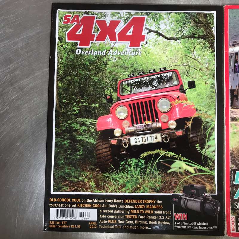 4x Car Magazine SA 4x4 Lot 13: Sept 2005 +Jan 2004, April 2016 +April 2014 vintage, collectors item,