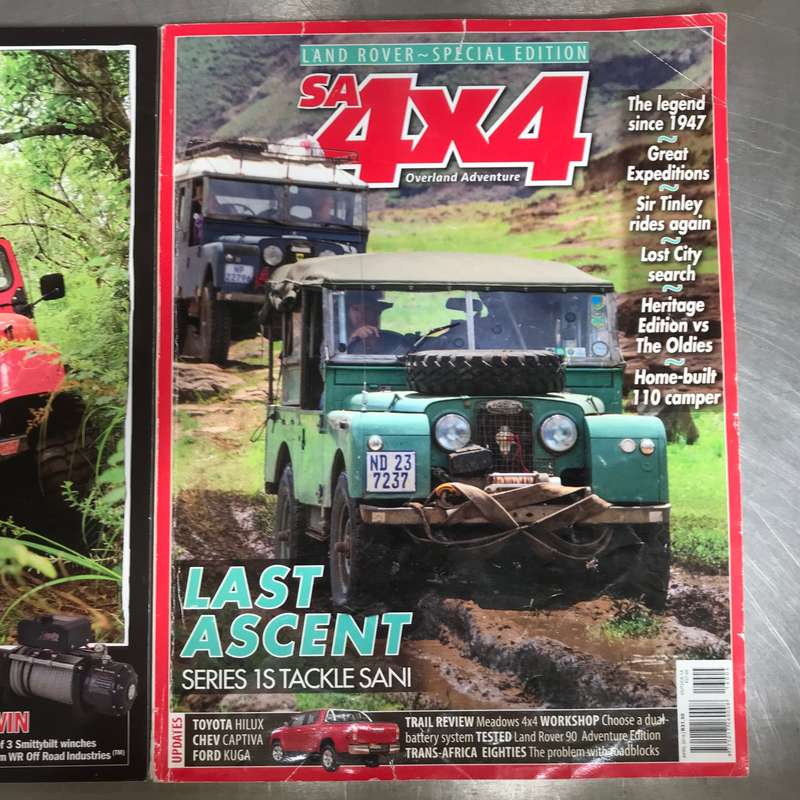 4x Car Magazine SA 4x4 Lot 13: Sept 2005 +Jan 2004, April 2016 +April 2014 vintage, collectors item,