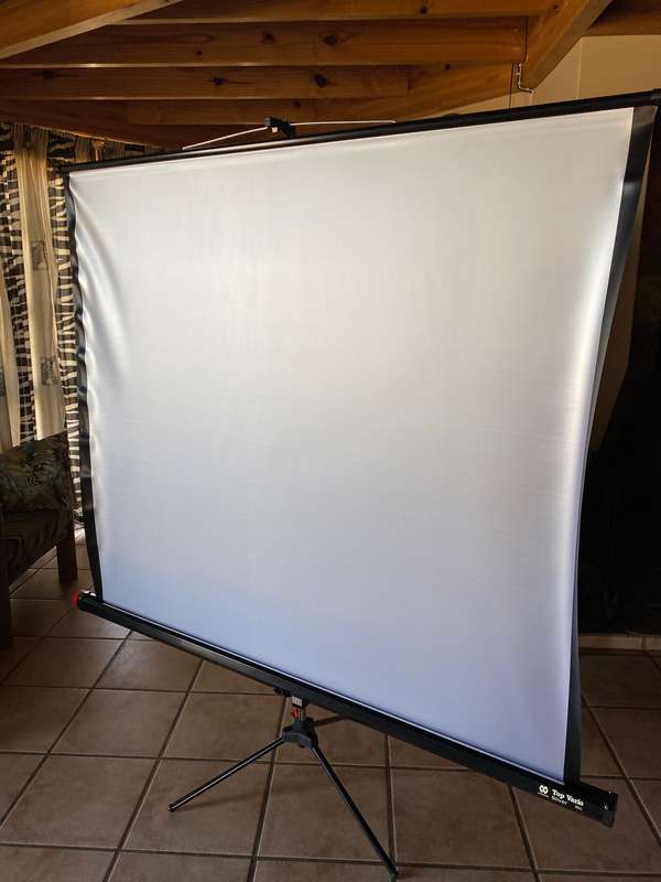 MW TOP VARIO PERLMUTT / SILVER Projector - Video screen 150cm x 150cm Made in Germany,