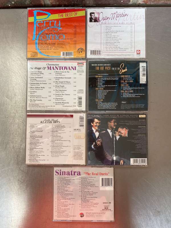 CD Lot: Perry Como, Dean Martin, The Rat Pack, Chamaine Mantovani, Classic Hits,The Clan in Chicago