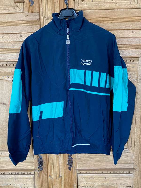 Vintage CONTAX YASHICA  Tracksuit, blue , from 1991, collectors item, in good condition,size 50(M)