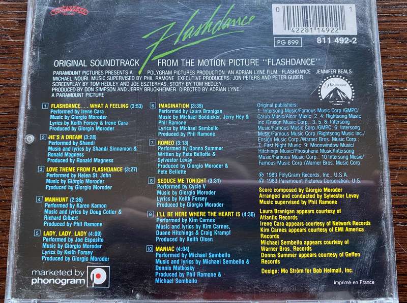 CD Lot (2CDs) Flash Dance CD + Lionel Riechie