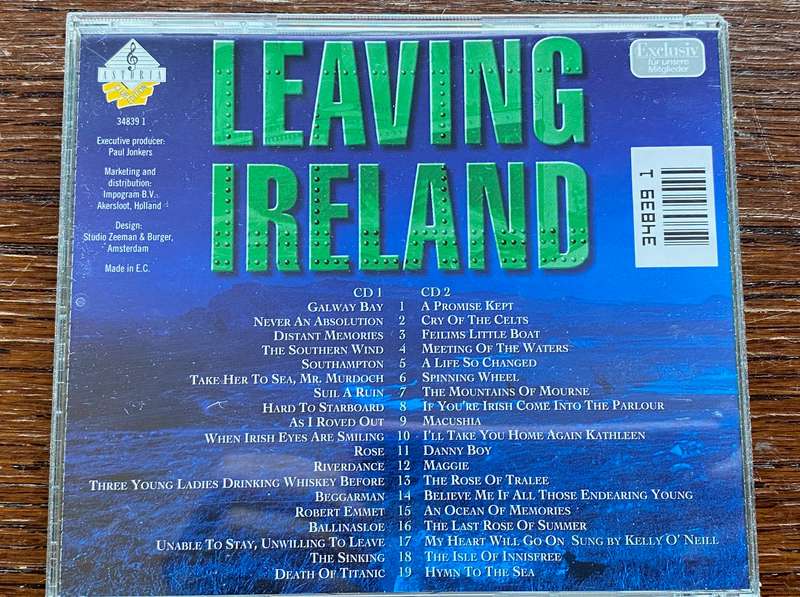 CD Lot (2CDS) Leaving Ireland + Phil Coulter - Sea of Tranquility