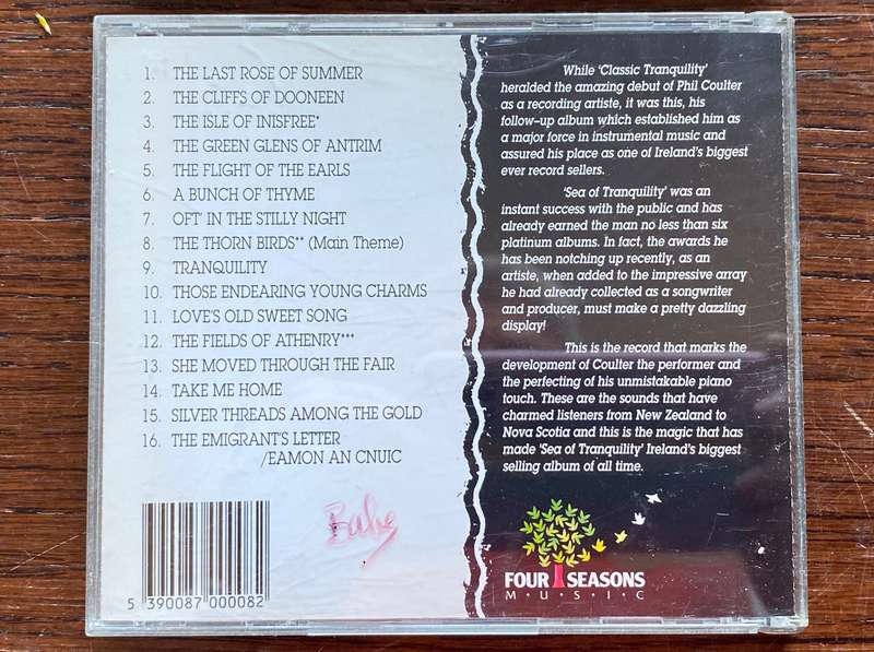 CD Lot (2CDS) Leaving Ireland + Phil Coulter - Sea of Tranquility