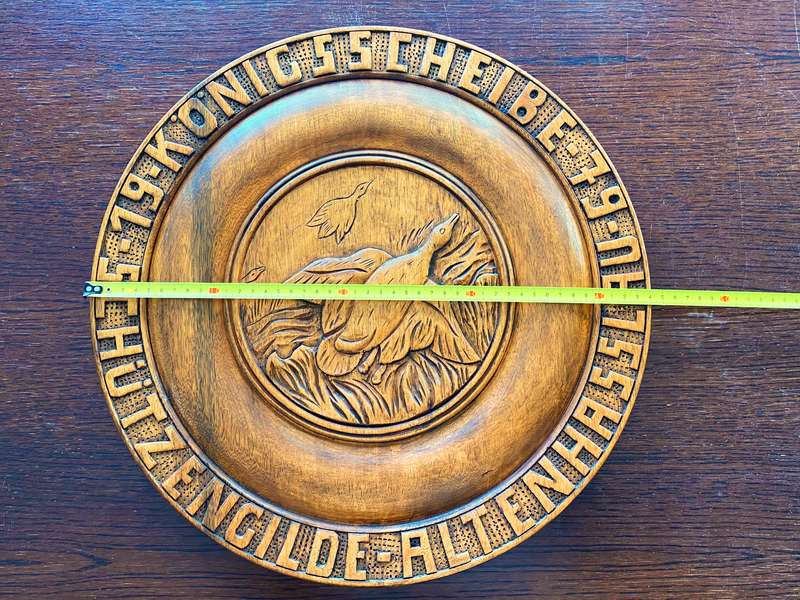 Wooden shooting target from Germany (1979) , Königschiessen, Altenhasslau, vintage, collectors item
