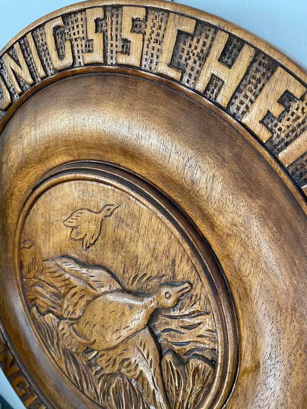 Wooden shooting target from Germany (1979) , Königschiessen, Altenhasslau, vintage, collectors item