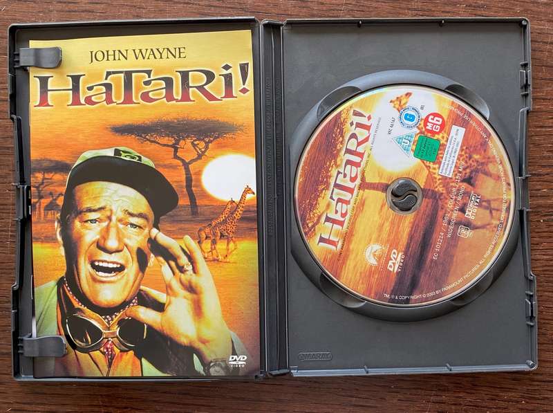 DVD  Hatari  in english, italian, french, german, spanish,PAL, John Wayne