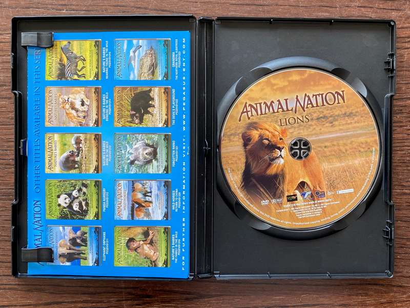 DVD Animal Nation Lions in english, PAL, All Regions