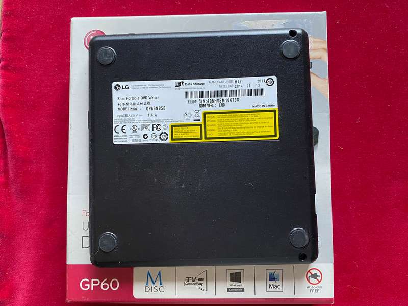 LG DVD Writer GP60 Slim, in working condition, in good condition