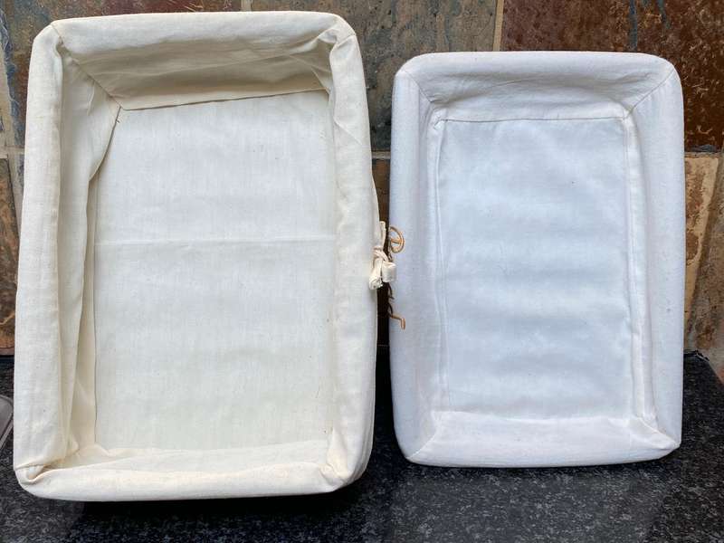 2 x Bread Basket 34cm x 24cm x 11cm and 33cm x 24cm x 6cm