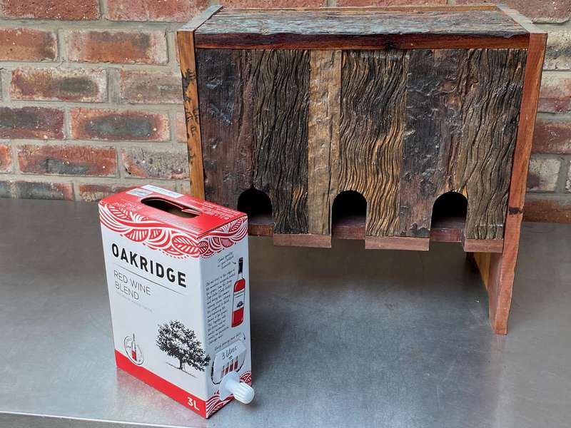 Sleeperwood Wine Box for 3x 5L Box-Wine or 3x 3L Box-Wine, weight 9.5kg, specialy made, unique