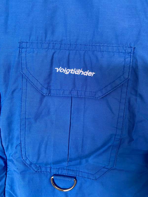 Vintage Voigtländer Winter Jacket, blue, size S, secondhand in good condition + Voigtländer Cap new